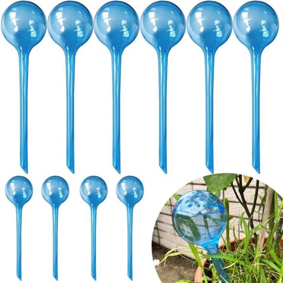 Plant Watering Globes,10pcs Plastic Plant Automatic Water Bulbs Flower Feeder - Picture 1 of 7